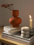 Westwing Collection Ваза Elta из каменной керамики высотой 16 см, Ø 12 × В 16 см, Оранжевый — фото 6