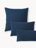 Westwing Collection Наволочка Biba из хлопковой фланели, темно-синяя — фото 8