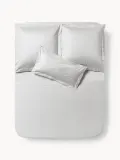 Westwing Collection Простыня Premium из хлопкового сатина, светло-серая — фото 5