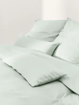 Westwing Collection Пододеяльник Comfort из хлопкового сатина, Ш 135 × Д 200 см, Шалфейный зелёный