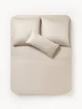 Westwing Collection Простыня Comfort из хлопкового сатина, бежевая — фото 8