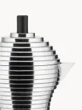 Alessi Кофеварка гейзерная Pulcina алюминиевая на 70 мл, высота 17 см, для газовых и электрических плит, серебристая с чёрным — фото 8
