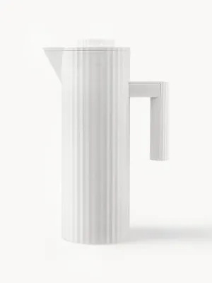 Термос-кувшин Alessi Plissé, 1 л, разбитый белый