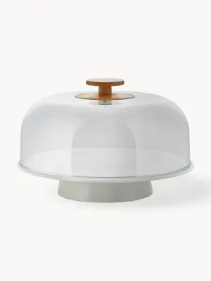 Alessi Этажерка для торта Mattina с крышкой, фарфор, 2 яруса