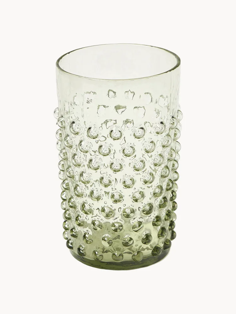 Anna von Lipa Набор стаканов Hobnail из выдувного стекла, 6 шт., 200 мл, зелёные
