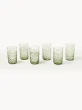 Anna von Lipa Набор стаканов Hobnail из выдувного стекла, 6 шт., 200 мл, зелёные — фото 4