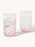 Anna von Lipa Набор стаканов Hobnail из выдувного стекла, 6 шт., 200 мл, розовые — фото 4