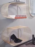 Aytm Полка настенная Curva 61х33 см, золотистая — фото 3