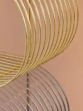 Aytm Полка настенная Curva 61х33 см, золотистая — фото 4