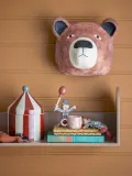 Bloomingville Mini Ёмкость для хранения Cimmi из каменной керамики с ручной росписью, 1,1 л, бордовая с молочно-белым — фото 3