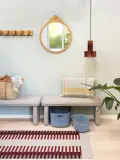 Hübsch Home Вешалка настенная Nomad из дуба с поворотными крючками, 60х10 см, светлое натуральное дерево — фото 3