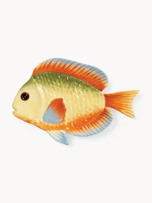 &klevering Блюдо для подачи Fish с ручной росписью, в форме рыбы, разноцветное