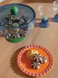 &klevering Ёмкость для хранения Duo из стекла, синяя с зелёным, 22 см — фото 2