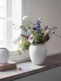Lyngby Porcelaen Ваза Rhombe из фарфора ручной работы высотой 25 см — фото 3
