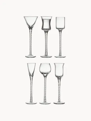 Lyngby Glass Набор рюмок Rom со скрученными ножками, 6 шт., 25-40 мл