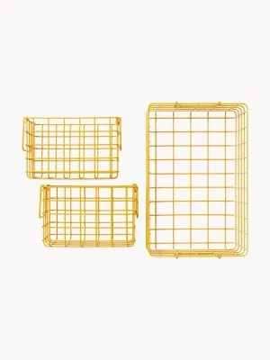 Mustard Made Комплект корзин для хранения The Baskets, 3 предмета, комплект разных размеров, Горчичный