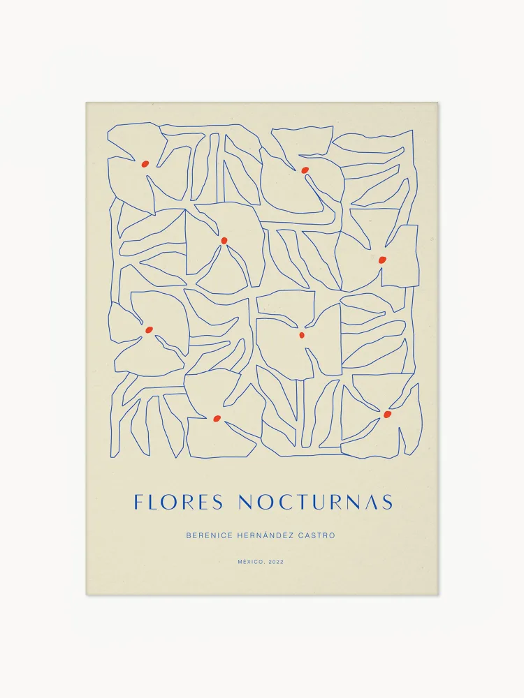 Paper Collective Постер Flores Nocturnas 01 художницы Беренис Эрдес
