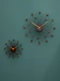 Karlsson Часы настенные Sunburst в форме солнечных лучей из металла с покрытием, диаметр 50 см, циферблат чёрный — фото 3