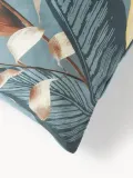 Westwing Collection Пододеяльник Flora из хлопкового сатина, Ш 135 × Д 200 см, Petrol — фото 7