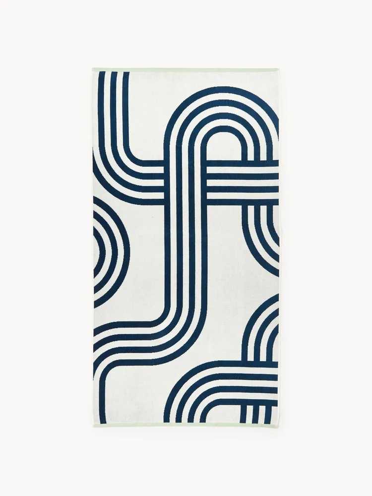 Westwing Collection Полотенце пляжное Shiloh, 90х170 см, молочно-белое