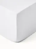 Westwing Collection Простыня на резинке Comfort Premium из хлопкового сатина, белая — фото 4