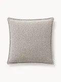 Westwing Collection Подушка декоративная Lennon из букле 60х60 см серо-коричневая — фото 1