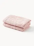 Westwing Collection Полотенце банное Leaf, гостевое полотенце XS, Ш 30 × Д 30 см, 2 шт., Светлый розовый — фото 1