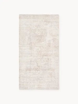 Westwing Collection Ковер Alisha с коротким ворсом из джута и полиэстера, 80 x 150 см, бежевый с молочно-белым