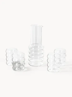 Набор Westwing Collection Bubbly: графин и стаканы из боросиликатного стекла, 5 предметов
