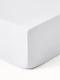 Westwing Collection Простыня на резинке Comfort из хлопкового сатина, белая — фото 4