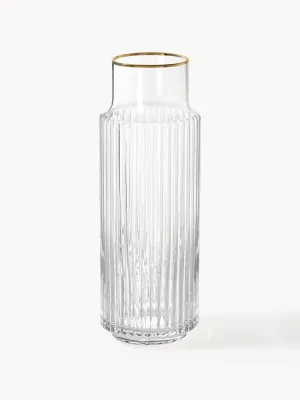 Графин Westwing Collection Aleo из выдувного стекла с золотой каймой, 1 л