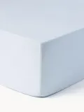 Westwing Collection Простыня на резинке Airy изо льна, голубая — фото 1