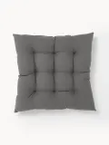 Westwing Collection Подушка на стул Ava, комплект 2 шт, Ш 40 × Д 40 см, Тёмный серый — фото 1