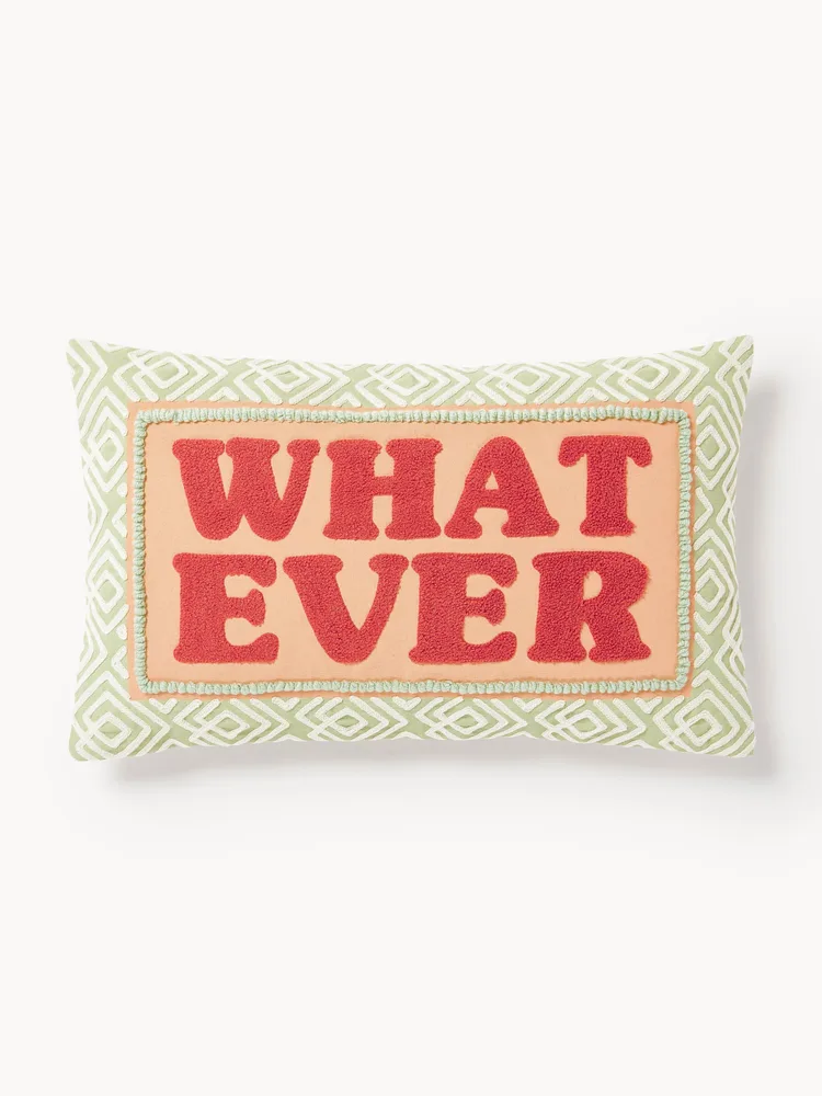 Westwing Collection Наволочка декоративная Whatever, Ш 30 × Д 50 см, Шалфейный зелёный