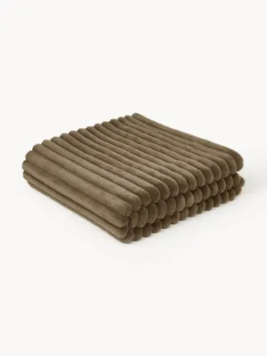 Westwing Collection Плед из искусственного меха Lovey, 150х200 см, Тёмный коричневый