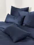 Westwing Collection Пододеяльник Comfort из хлопкового сатина, Ш 135 × Д 200 см, Тёмный синий — фото 8