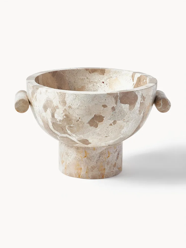 Westwing Collection Миска декоративная из мрамора Fossil, ширина 24 см
