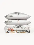 Westwing Collection Пододеяльник Blossom из хлопкового сатина, Ш 135 × Д 200 см, Светлый серый — фото 8