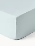 Westwing Collection Простыня на резинке Comfort из хлопкового сатина, голубая — фото 7