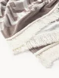 Westwing Collection Покрывало Fran с бахромой из хлопка, Ш 130 × Д 170 см, Nugatowy — фото 3