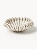 Westwing Collection Миска декоративная из мрамора Santorini, диаметр 18 см, Ø 18 × В 7 см, Коричневый мрамор — фото 1