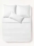Westwing Collection Пододеяльник Comfort из хлопкового сатина, Ш 135 × Д 200 см, Белый — фото 5