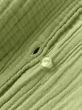 Westwing Collection Пододеяльник Odile из муслина, Ш 135 × Д 200 см, Оливковый зелёный — фото 2