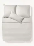 Westwing Collection Пододеяльник Comfort из хлопкового сатина, Ш 135 × Д 200 см, Светлый серый — фото 2