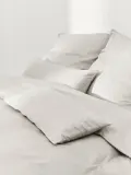 Westwing Collection Пододеяльник Comfort из хлопкового сатина, Ш 135 × Д 200 см, Светлый серый — фото 7