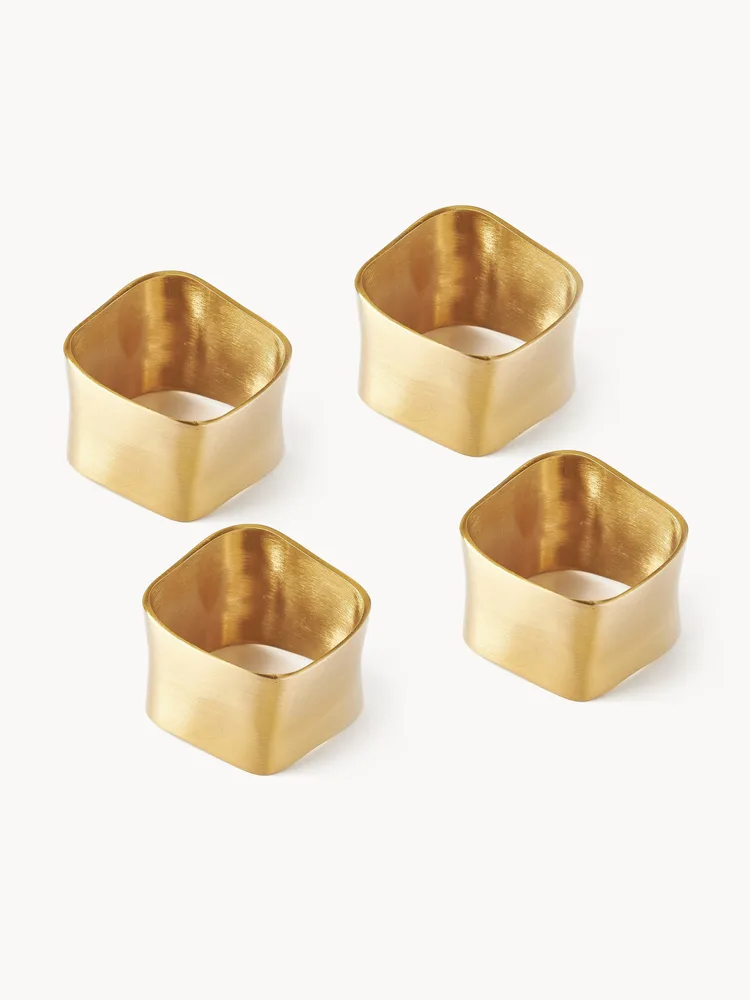 Кольцо для салфеток Westwing Collection Cuff, золотистое, набор 4 шт