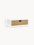 Тумба прикроватная настенная Farsta с выдвижным ящиком и доводчиком, 40х15х30 см, фасад светлое дерево — фото 2