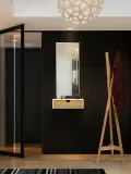 Тумба прикроватная настенная Farsta с выдвижным ящиком и доводчиком, 40х15х30 см, фасад светлое дерево — фото 6