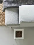 Yamazaki Миска для животных Tower керамическая на стальной подставке, 15 x 10 x 16 см, 300 мл, белая — фото 2