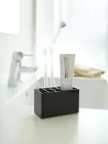 Yamazaki Стакан для зубных щеток Mist на шесть щеток, Ш 11 × В 7 см, Чёрный — фото 2